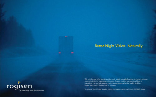 Rogisen Print Ad: Better Night Vision